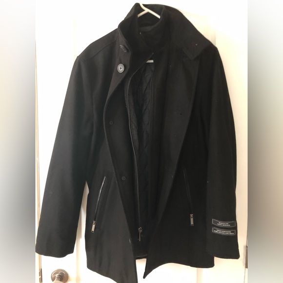 London Fog Men wool jacket. Black. Medium. - Picture 2 of 3